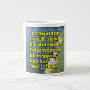 Psalm 112:2-3 WEBU Tasse