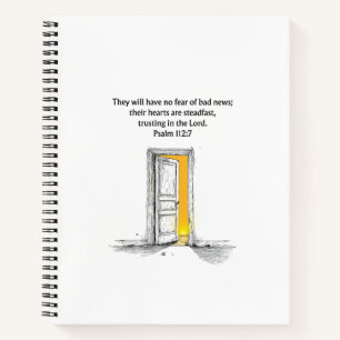 Psalm 112:7 Bibelvers christliches Journal Notizbu Notizbuch