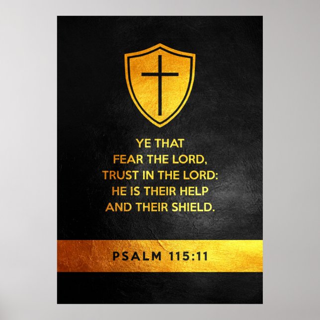 Psalm 115:11 Bible Verse Poster (Vorne)