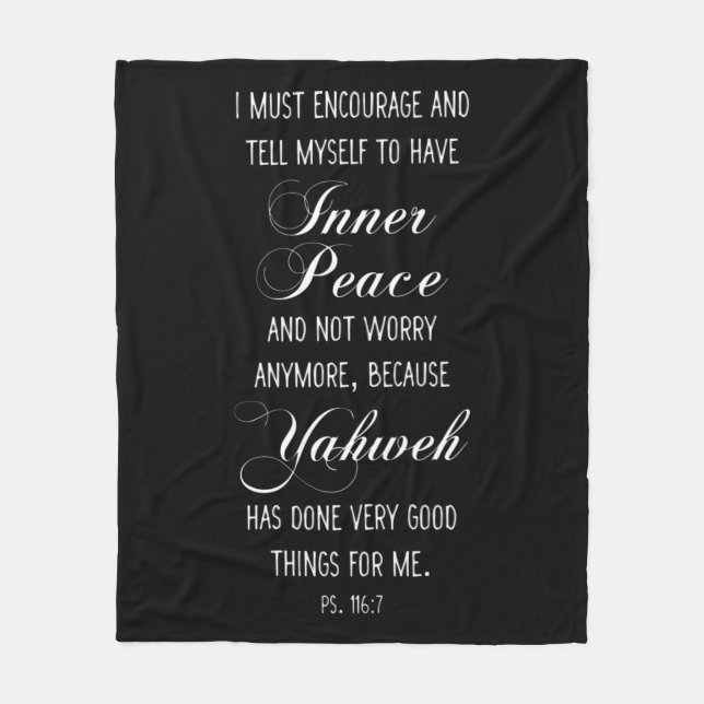 Psalm 116:7 Bibelbibliotheken Gebet Fleecedecke (Vorderseite)