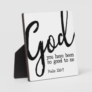 Psalm 116:7 Gott ist ein Zeichen der guten Bibel Fotoplatte
