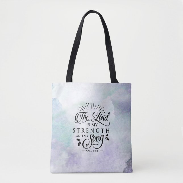 Psalm 118:14 Der Herr ist meine Stärke und mein So Tasche (Vorderseite)