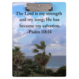 PSALM 118:14 SERENE OCEAN FOTO DESIGN KLEMMBRETT