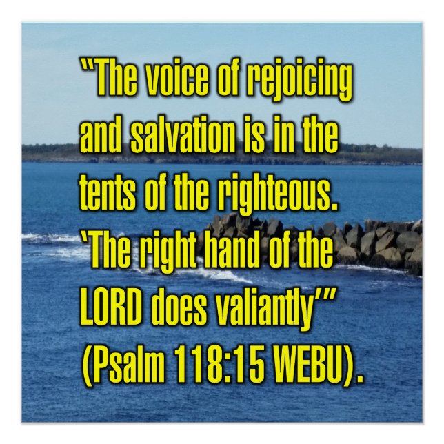 Psalm 118:15 WEBU Poster (Vorderseite)