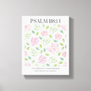 PSALM 118:1 Poster - Der Herr ist meine Stärke Leinwanddruck