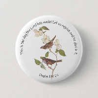 Psalm 118:24 Bibelverse und Sparrow-Paar