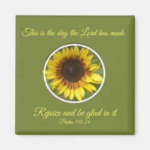 Psalm 118:24 Sonnenblume Magnet