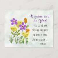 Psalm 118:24 This is the Day, Inspirational Floral