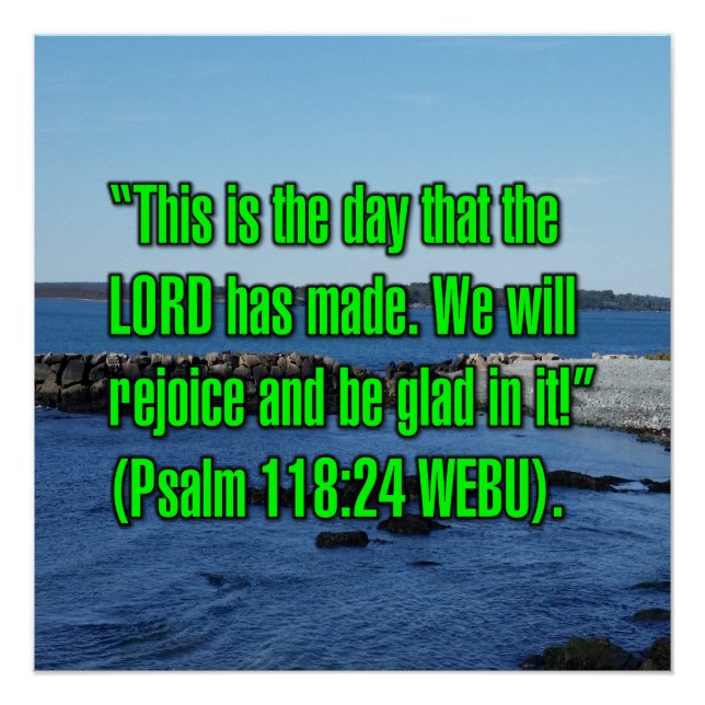 Psalm 118:24 WEBU Poster (Vorderseite)