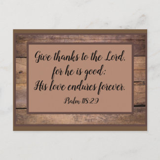Psalm 118 Scripture Verse Postkarte