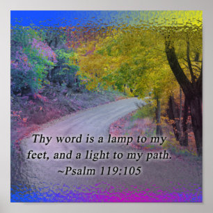 PSALM-119:105 BELEUCHTET DAS GERAHMTE WORT DES POSTER