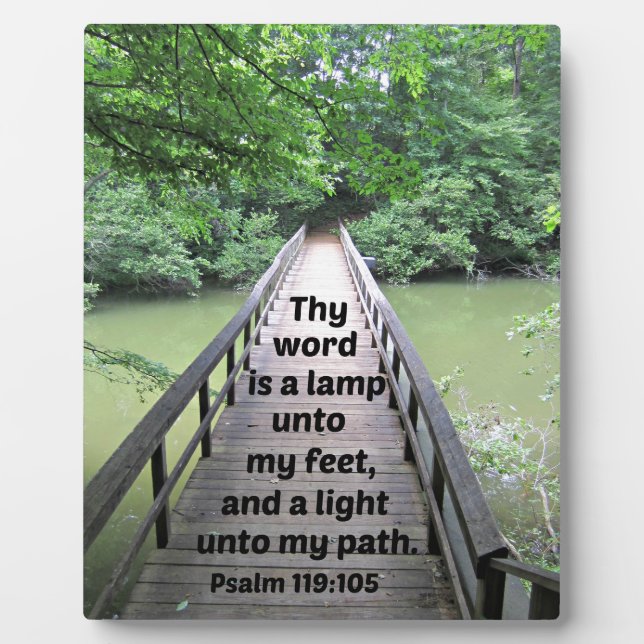 Psalm 119:105 Dein Wort ist eine Lampe zu meinen F Fotoplatte (Vorderseite)