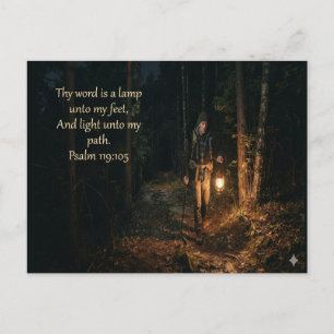 Psalm 119:105 Dein Wort ist eine Leuchte für meine Postkarte