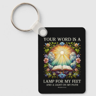 Psalm 119:105 Ihr Wort ist ein Lampenbibelverse Schlüsselanhänger