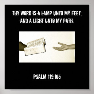 Psalm-119:105 Leinwand Poster