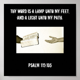 Psalm 119:105 Leinwand Poster