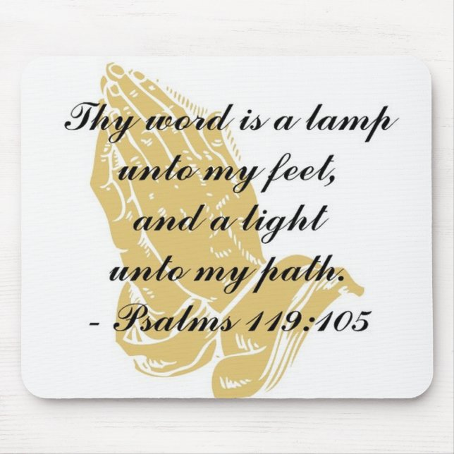 Psalm 119:105 Mauspad (Vorne)