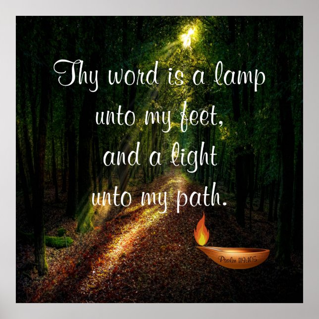 Psalm 119:105 Poster (Vorne)