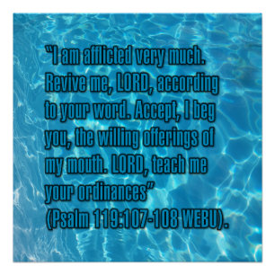 Psalm 119:107-108 WEBU Poster