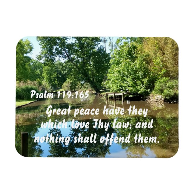 Psalm 119:165 Großer Frieden haben sie, die Liebe  Magnet (Horizontal)