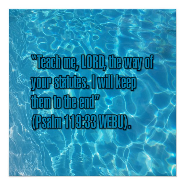 Psalm 119:33 WEBU Poster (Vorderseite)