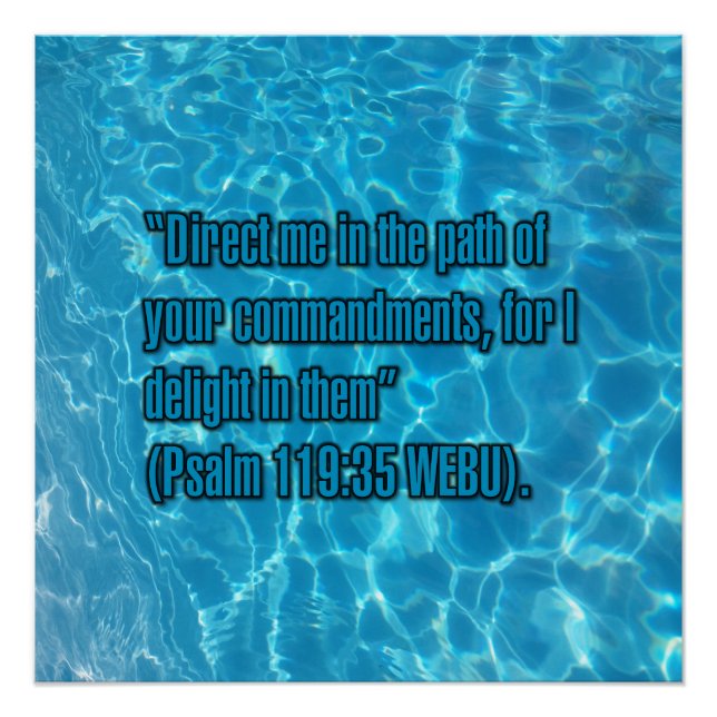 Psalm 119:35 WEBU Poster (Vorderseite)
