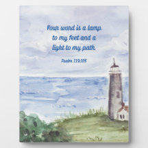 Psalm 119 Bibel Verse Küstenlichtthaus Schild 8x10