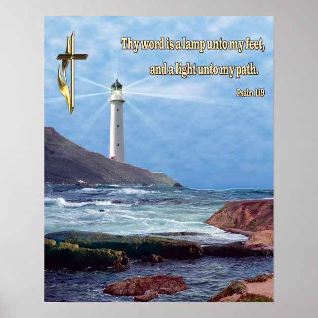 Psalm 119 Christian Poster (Vorne)