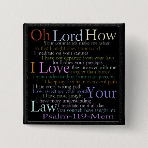 Psalm 119 Mem Steintablette Button