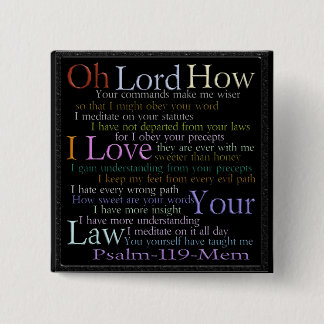Psalm 119 Mem Steintablette Button