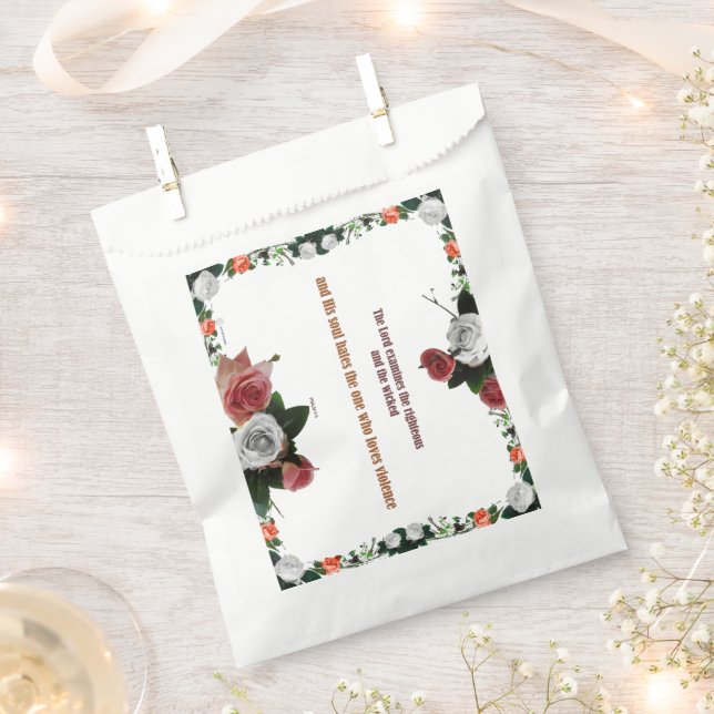 Psalm 11:5, No Violence Geschenktütchen (Ausgeschnitten)