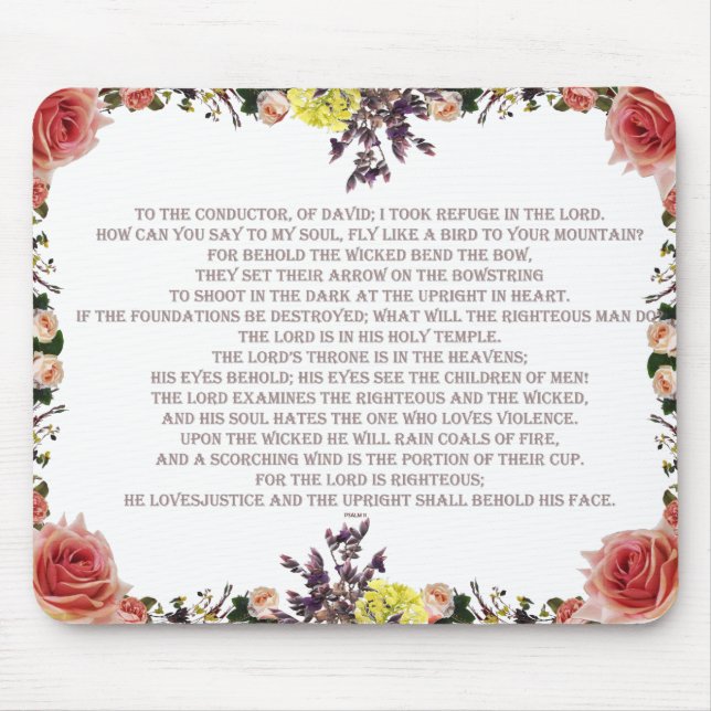 Psalm 11, Der Herr liebte die Gerechtigkeit, Mousepad (Vorne)