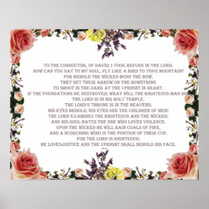Psalm 11, Der Herr liebte die Gerechtigkeit, Poster