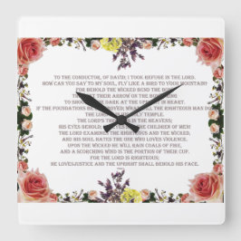 Psalm 11, Der Herr liebte die Gerechtigkeit, Quadratische Wanduhr