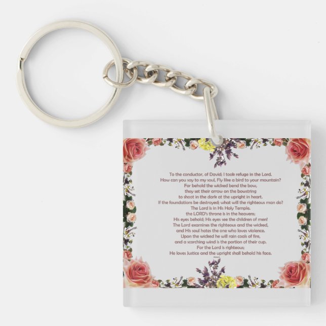 Psalm 11, Für den Dirigenten, von David; Schlüsselanhänger (Vorderseite)