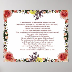 Psalm 11, Für den Vorsänger, von David; Poster