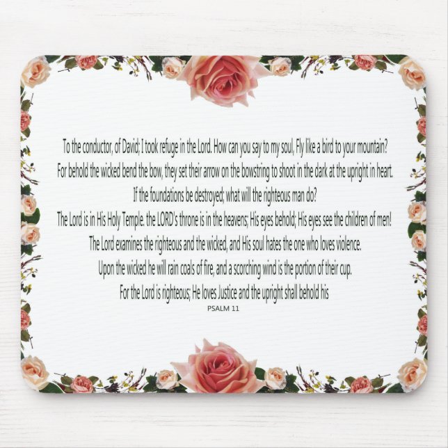 Psalm 11, ich nahm Zuflucht im Herrn Mousepad (Vorne)