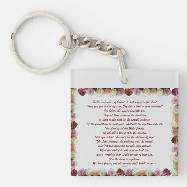 Psalm 11, Schrift, Bibelverse, Schlüsselanhänger (Vorderseite)