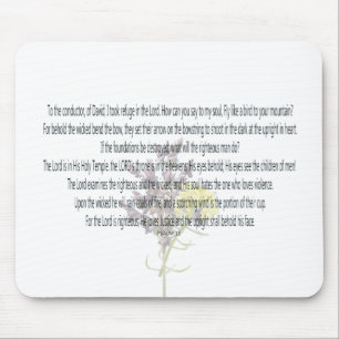 Psalm 11 Schriftkunst - Göttliche Gerechtigkeit &  Mousepad