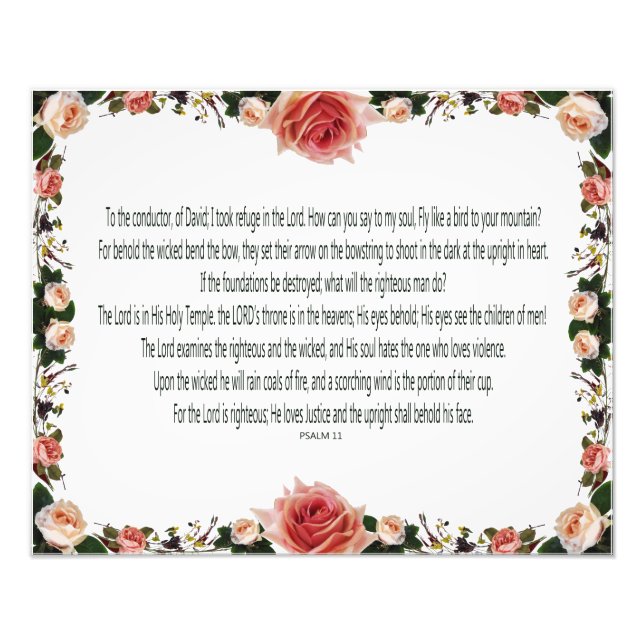 PSALM-11, See the Children of Men, Rosa Floral Fotodruck (Vorne)