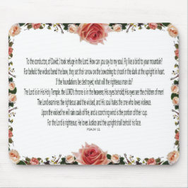 PSALM-11, See the Children of Men, Rosa Floral Mousepad