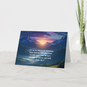 Psalm 121:1-2 Bergsonnenaufgang Christlicher Glaub