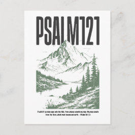 Psalm 121:1-2 “I Lift My Eyes to the Hills” Postkarte
