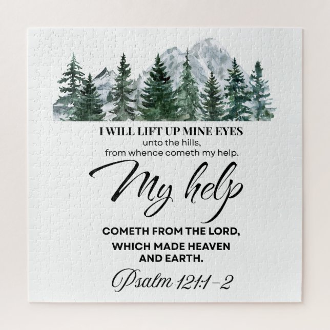 Psalm 121:1-2 Ich werde meine Augen hochheben Berg (Vertikal)