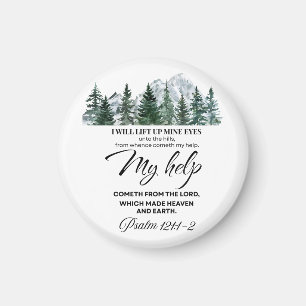 Psalm 121:1-2 Ich werde meine Augen hochheben Berg Magnet