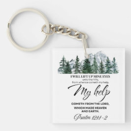 Psalm 121:1-2 Ich werde meine Augen hochheben Berg Schlüsselanhänger