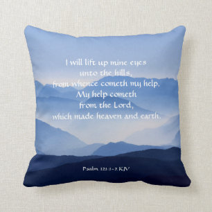 Psalm 121:1-2 Meine Hilfe kommt vom Herrn  Kissen
