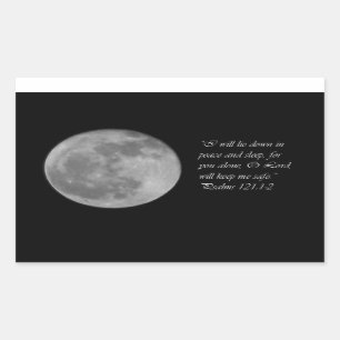 Psalm-121:1 - 2 Mond-christlicher Aufkleber