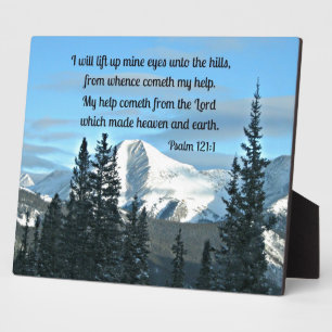 Psalm 121:1 Ich werde meine Augen hochheben... Fotoplatte