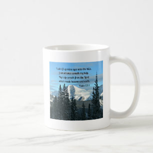 Psalm 121:1 Ich werde meine Augen hochheben... Kaffeetasse
